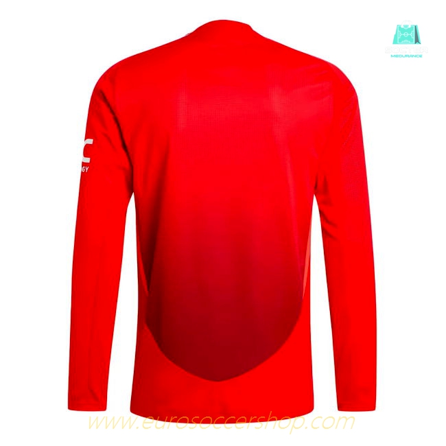 2024-2025 Man Utd Authentic Long Sleeve Home Shirt (Your Name)