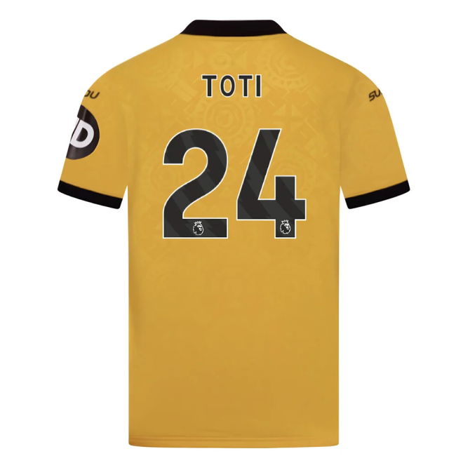Toti 24 Genuine 2025-2026 Wolves English Football Home Kit (Kids)
