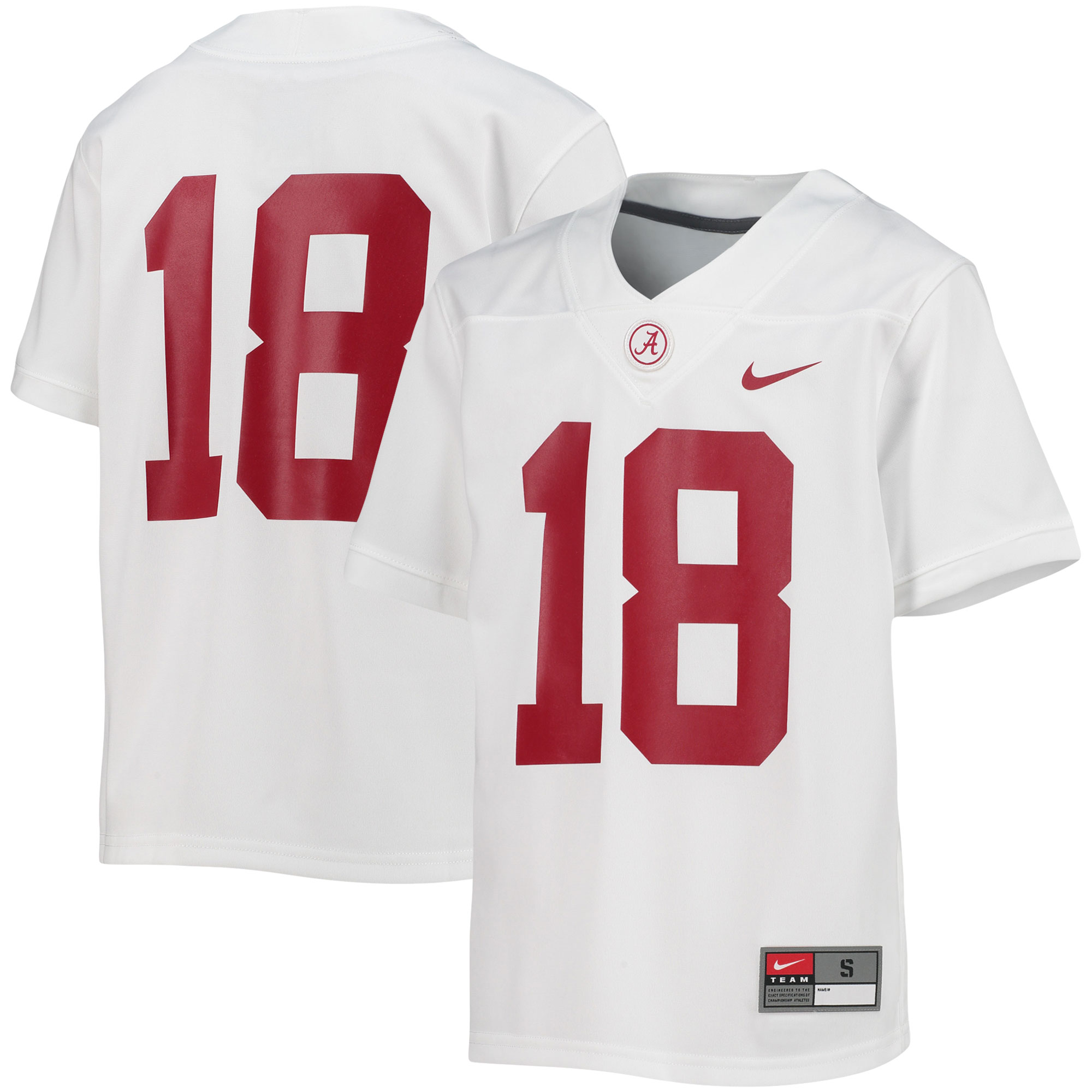 [DDG] Alabama Crimson Tide Youth Untouchable Football Team Jersey - White