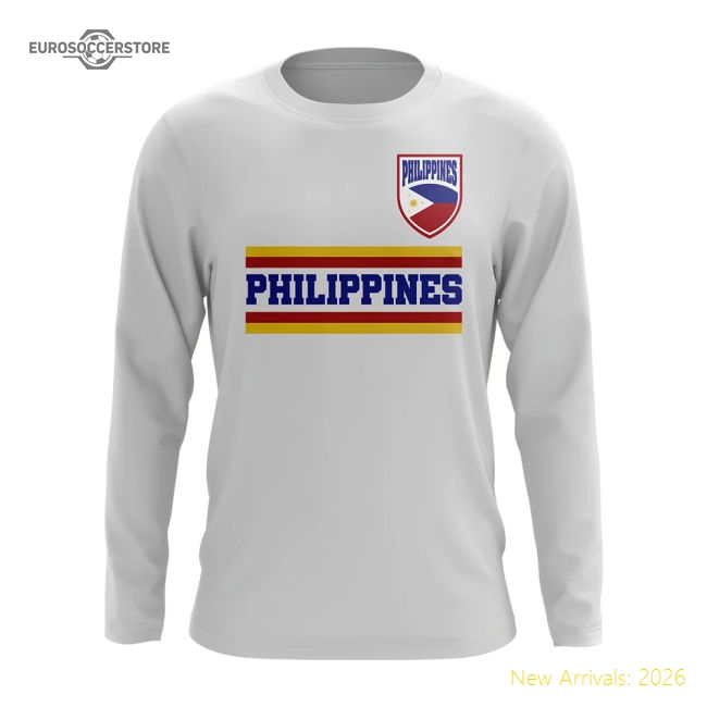 Top-grade Philippines Core Football Country Long Sleeve T-shirt (wh