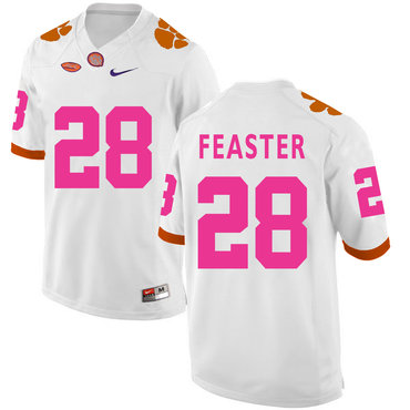 Men's Clemson Tigs White 2024 premium Tavien Feaster #28 official