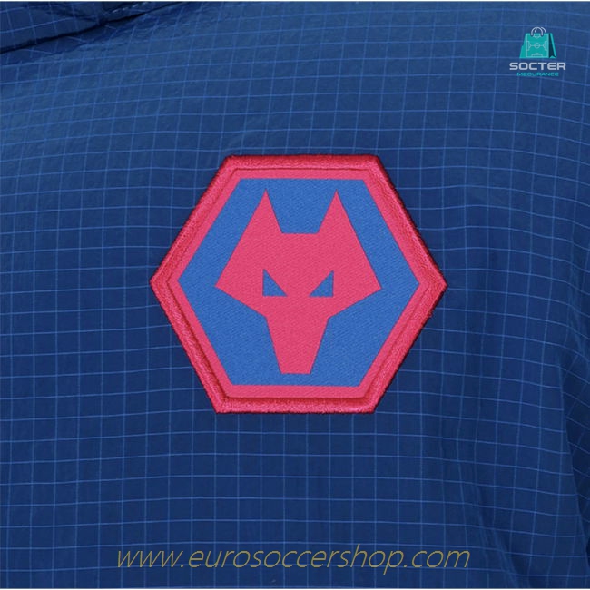 2025-2026 Wolves Training Long Bench Jacket (Lapis Blue)