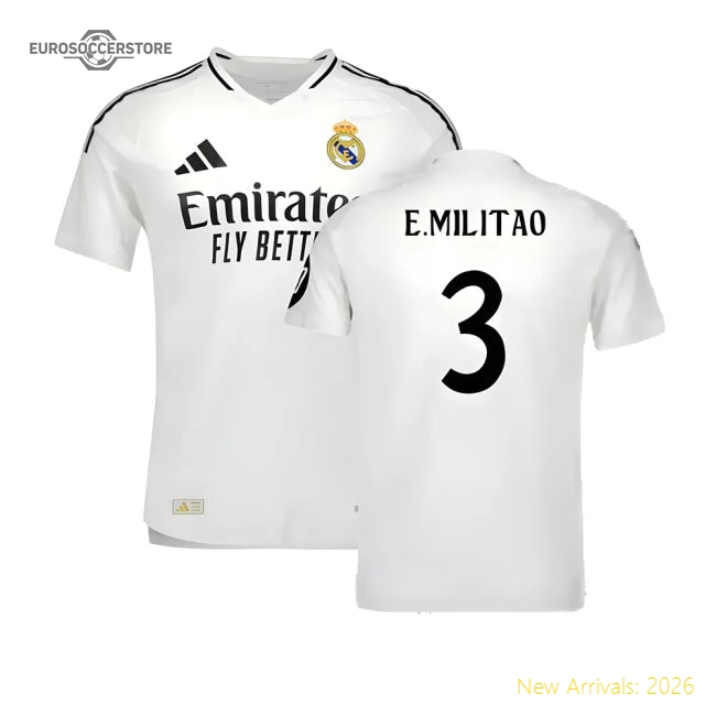 Professional-Grade 2024-2025 Real Madrid Authentic Home Shirt (E.Militao