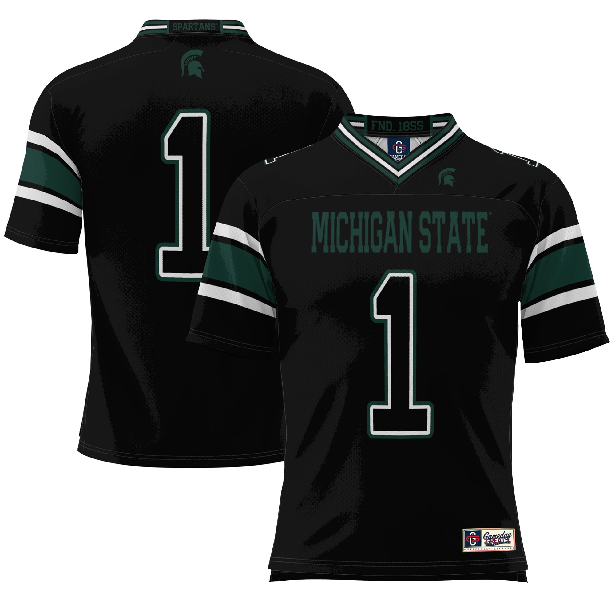 [DDG] Michigan State Spartans GameDay Greats Youth Endzone Football Jersey - Black