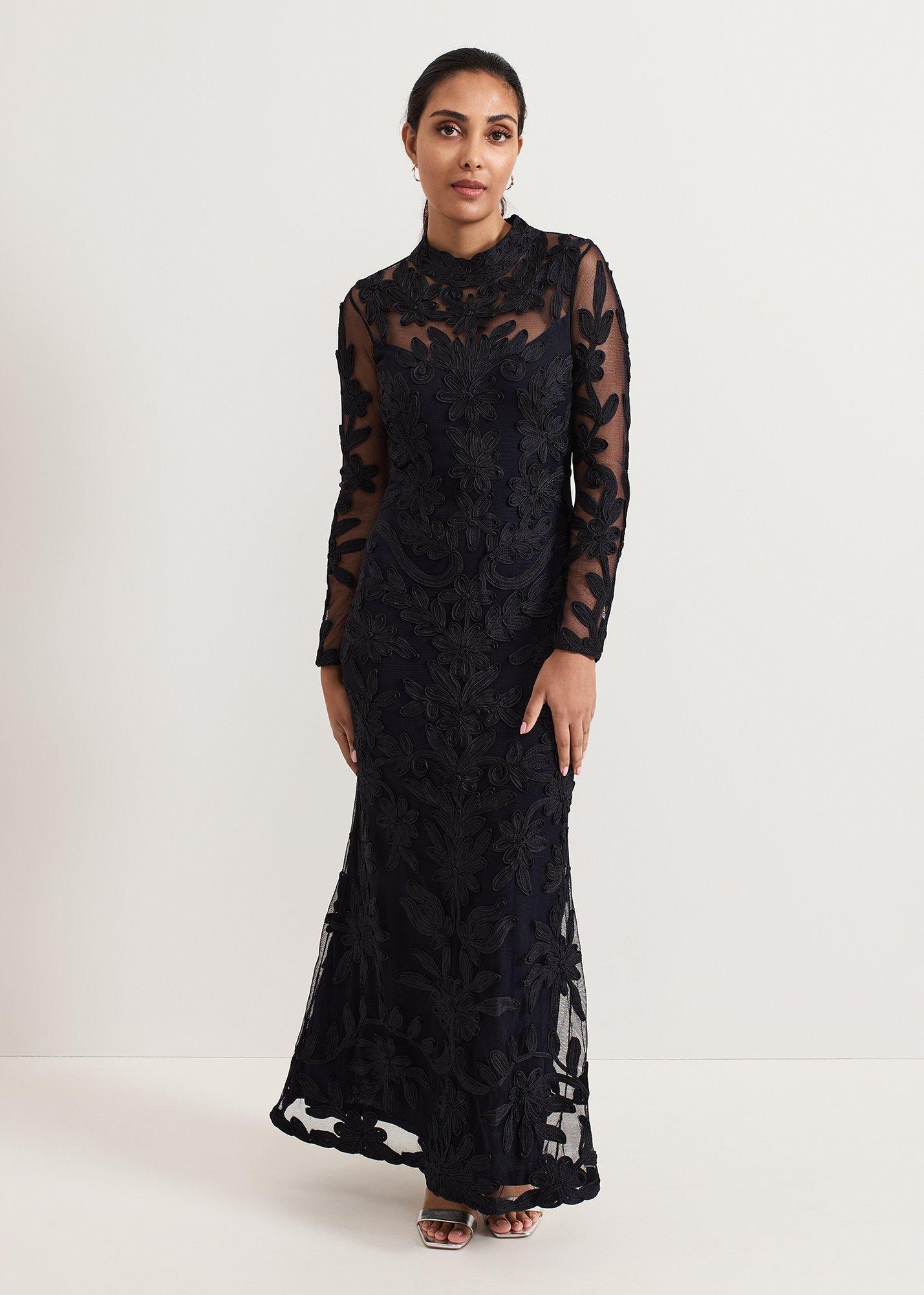Petite Geneve Tapework Maxi Dress