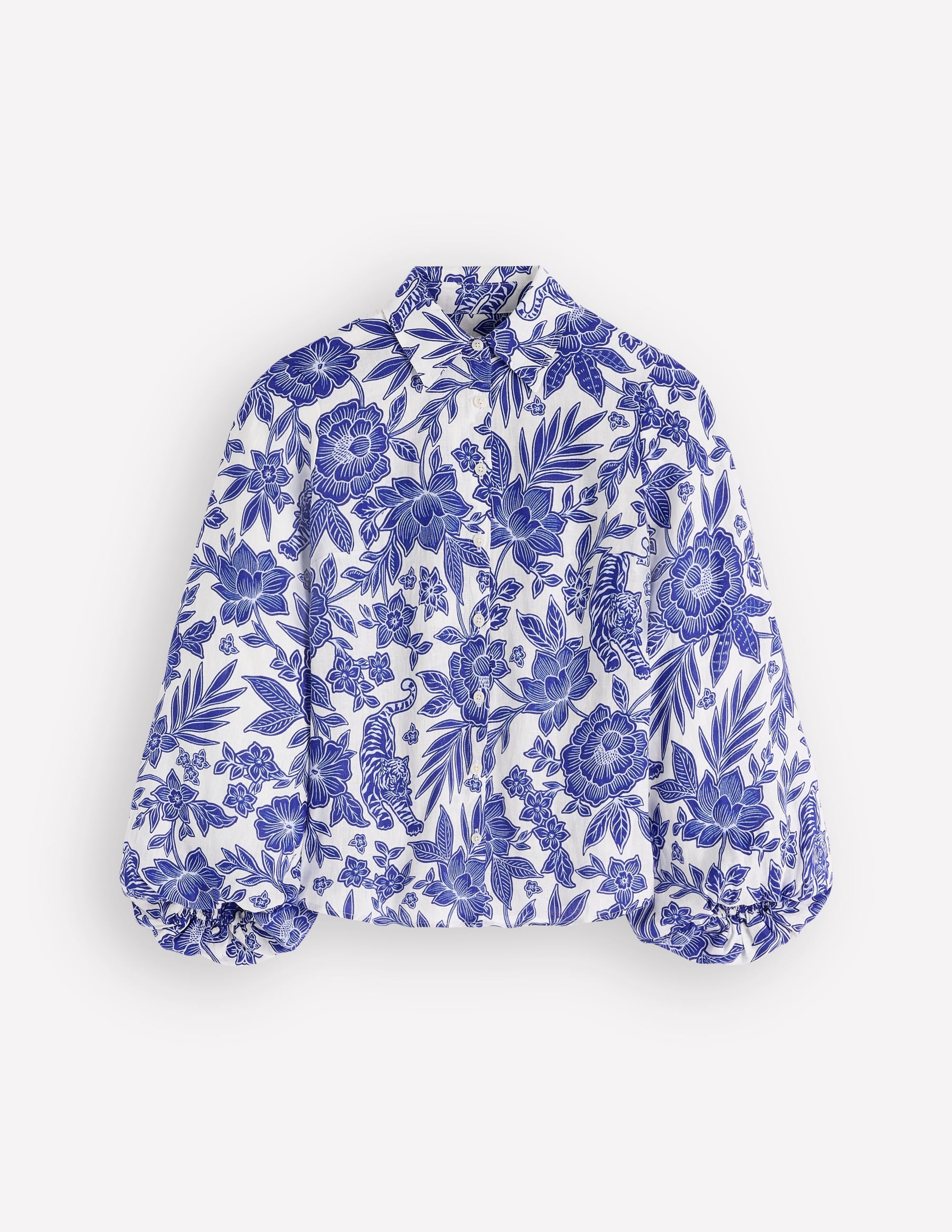 Puff Sleeve Linen Shirt