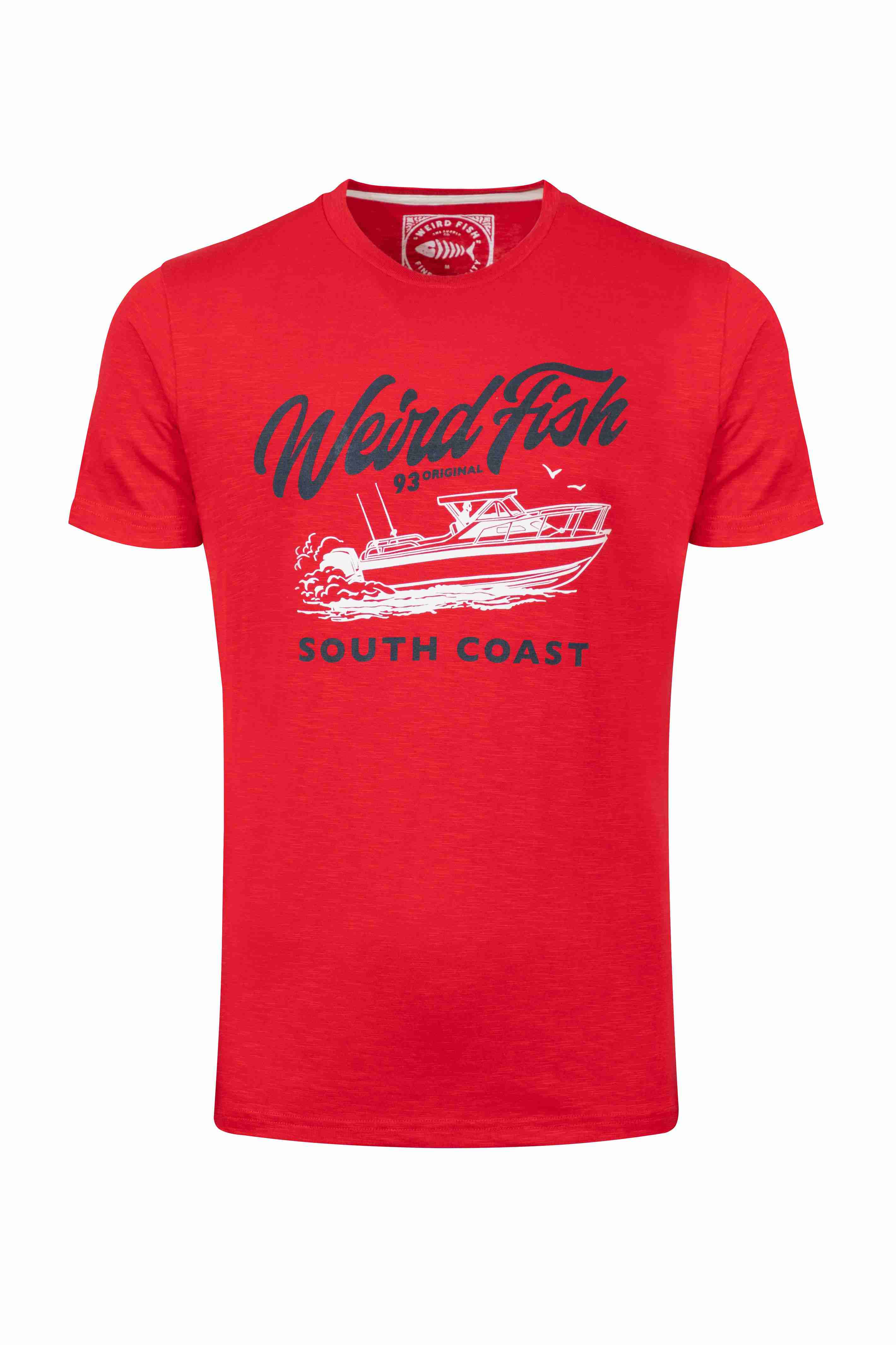 South Coast Front Print Graphic T-Shirt Barberry Red Marl