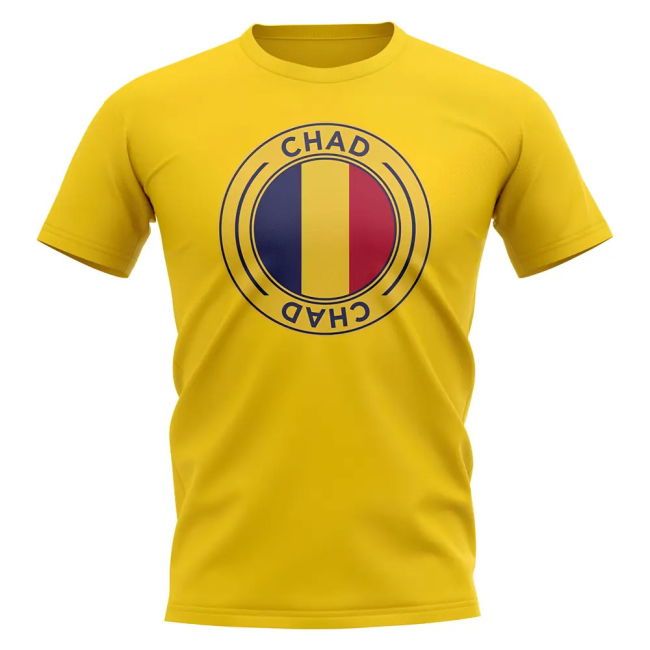 Premium-Quality Chad Football Badge T-Shirt (Yellow) Premium-Quality