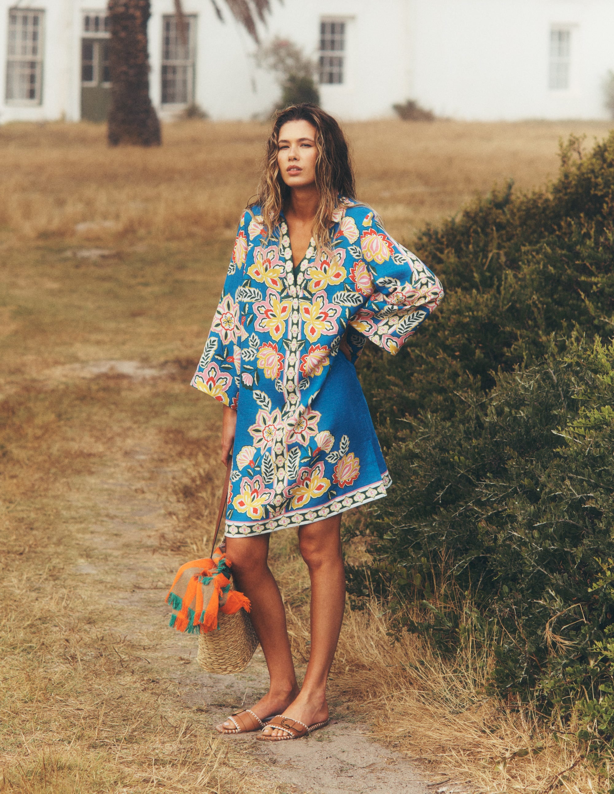 Carmen Linen Short Dress