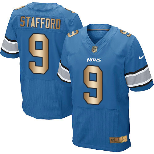 NFL D L Lions #9 Matthew Stafford Elite Blue Jersey - Fan Favorite