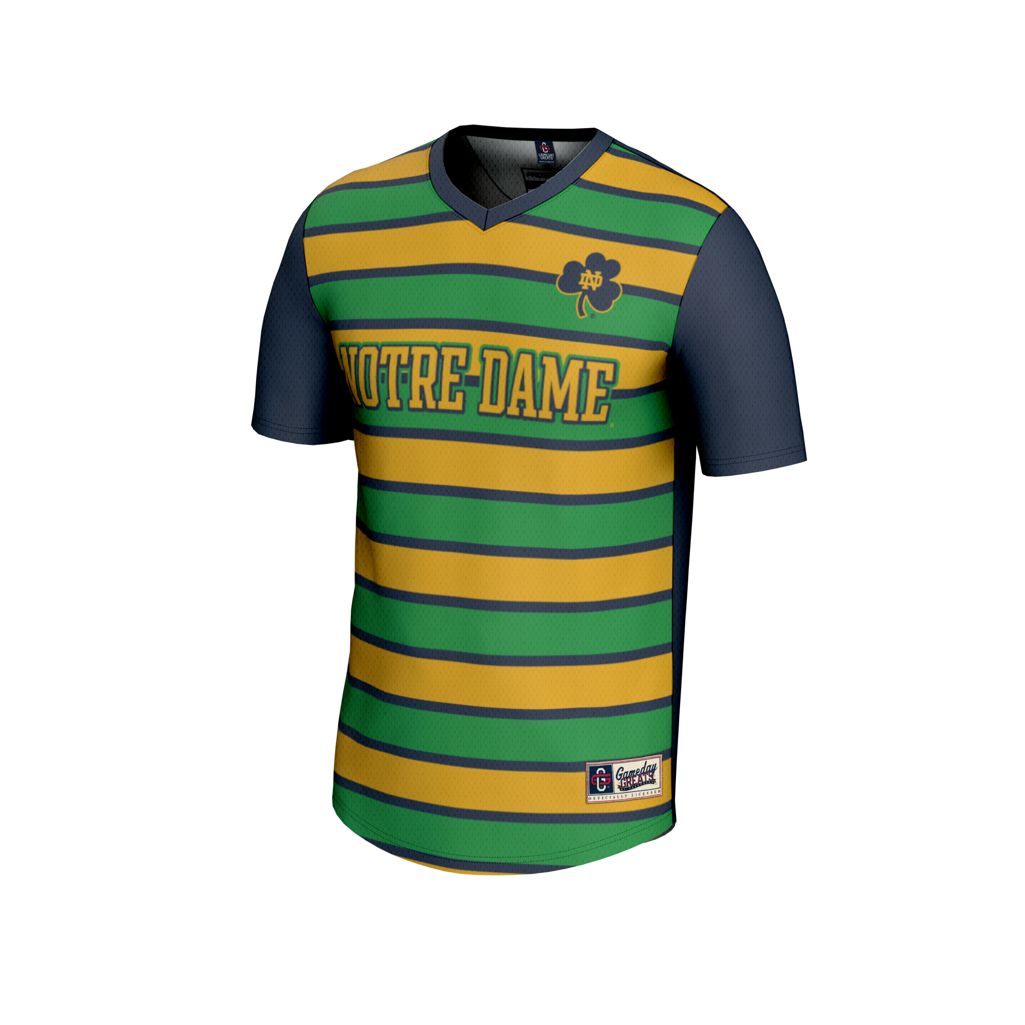 [NJP] Notre Dame Fighting Irish GameDay Greats Youth Collegiate Men's Soccer NIL Pick-A-Player Fashion Jersey - Navy/Gold