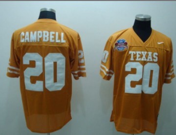 Men's Texas UT Orange 2024 alternate jersey Campbell Orange #20