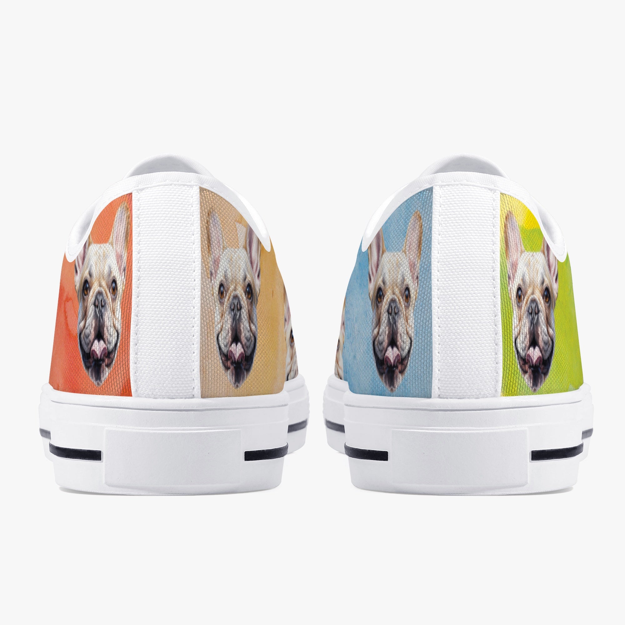 French Bulldog Murray Classic Low Top Canvas Shoes Durable Dog Footwear