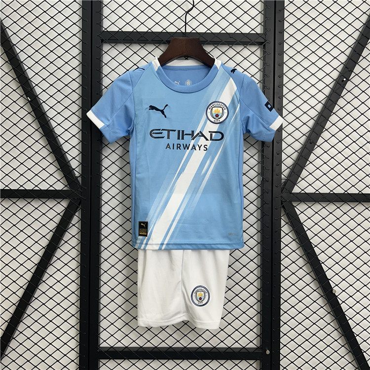 Kids Manchester City 2526 Home Kit ShirtShorts - Official Replica
