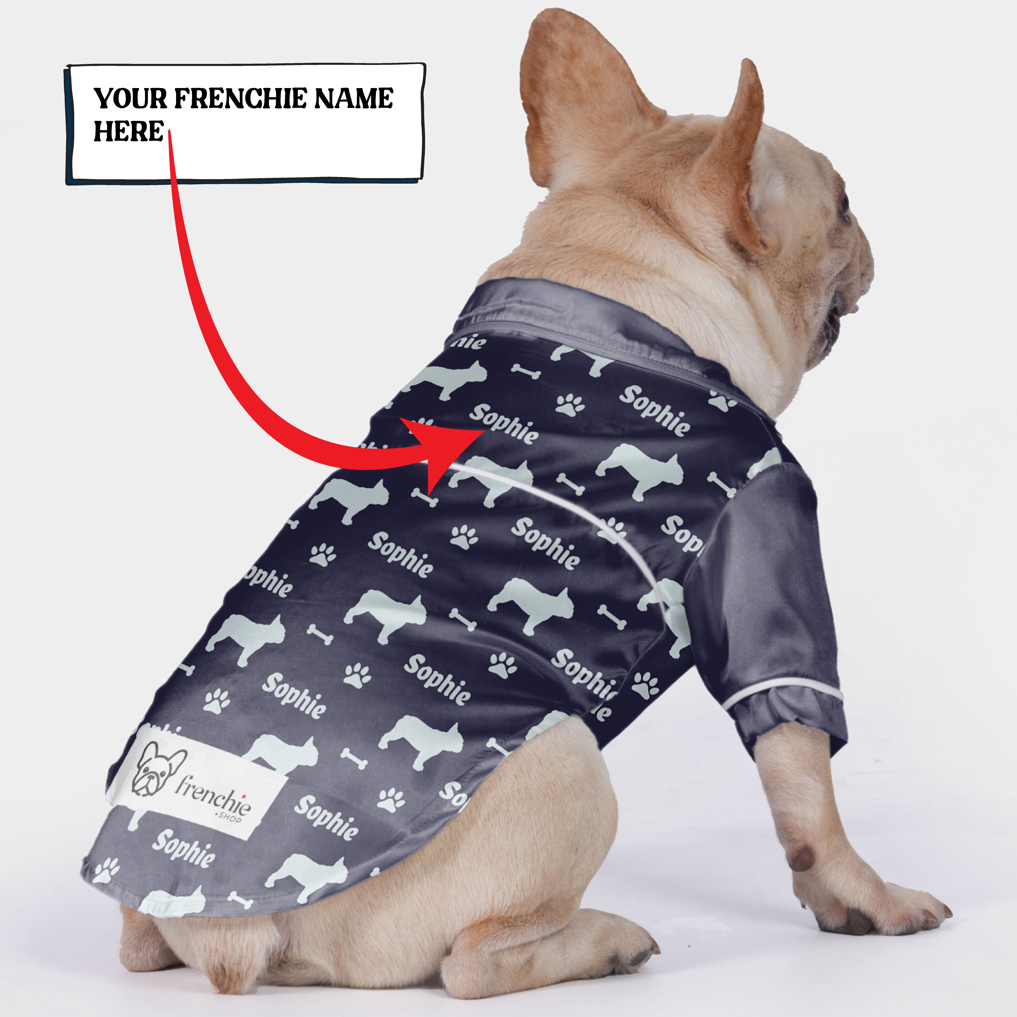 French Bulldog Personalized French Bulldog Pajamas With Your Frenchie's