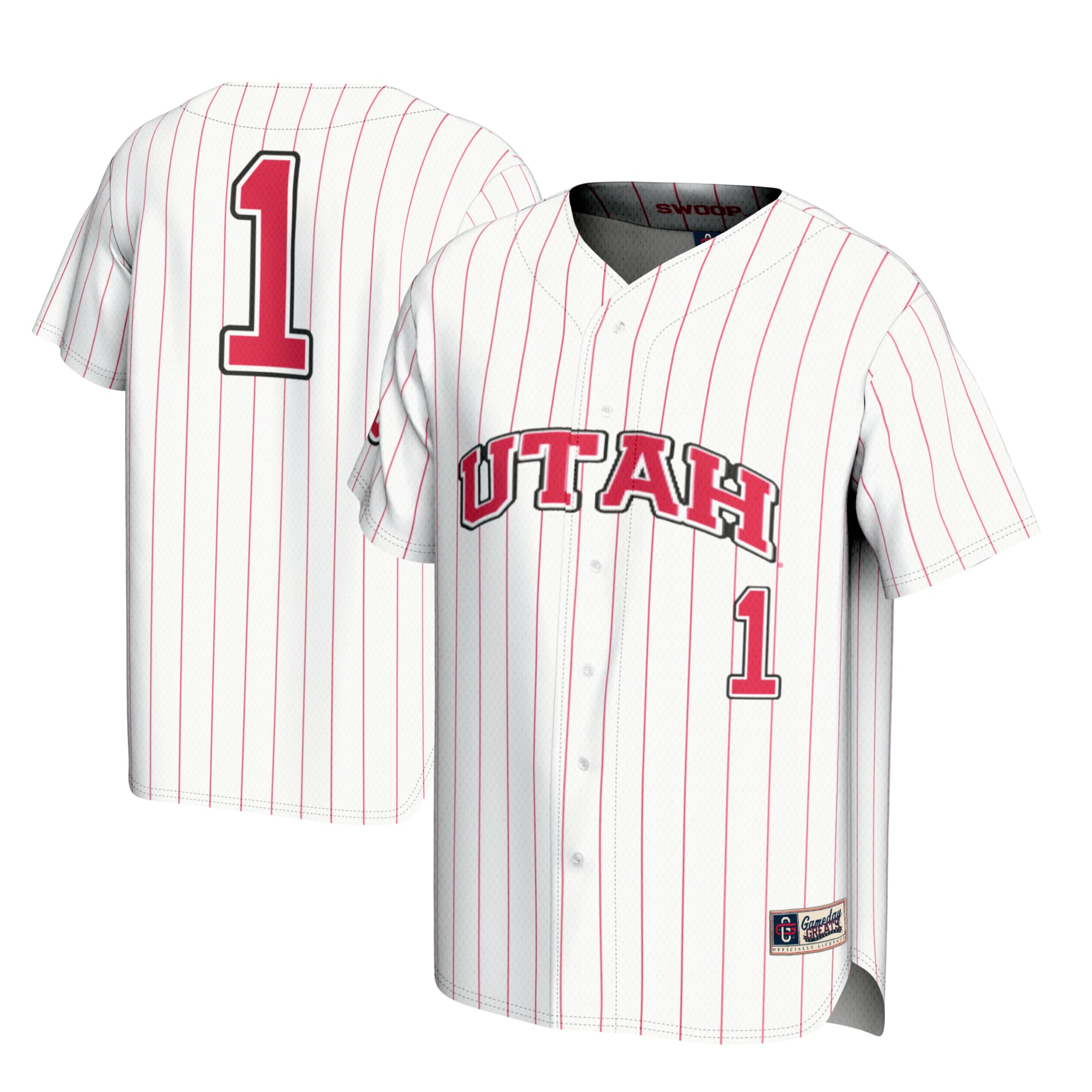 #1 Utah Utes GameDay Greats Youth Lightweight Baseball Fashion Jersey - White