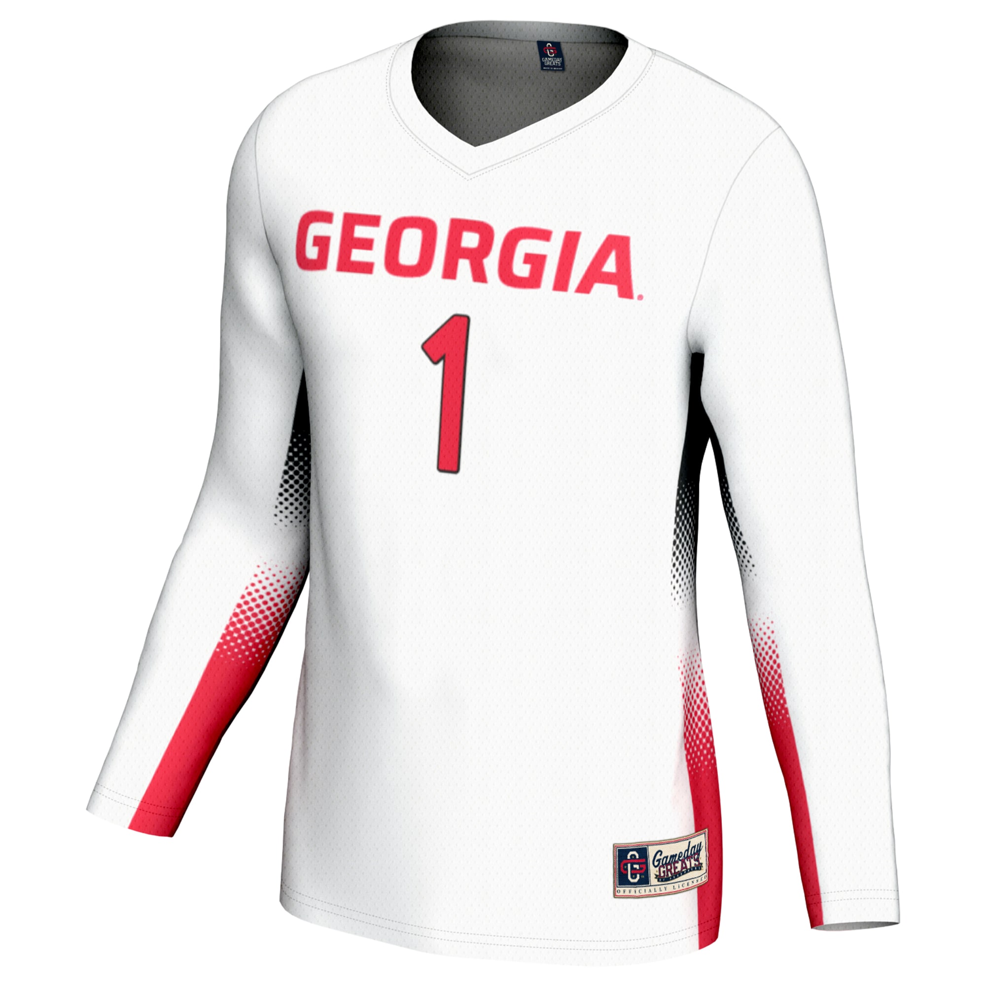 [NJP] Georgia Bulldogs GameDay Greats Unisex Lightweight Volleyball Jersey - White