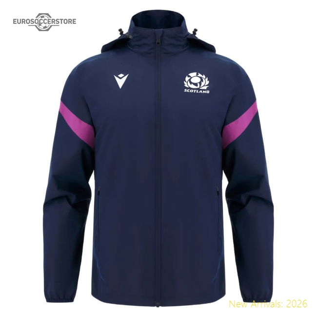 2025-2026 Scotland Rugby Rain Jacket (Navy) - Kids