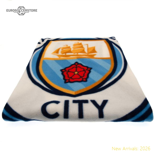 Official Manchester City Fc Pulse Fleece Blanket - Premium Quality