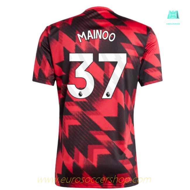2025-2026 Man Utd Pre-Match Shirt (Red) (Mainoo 37)
