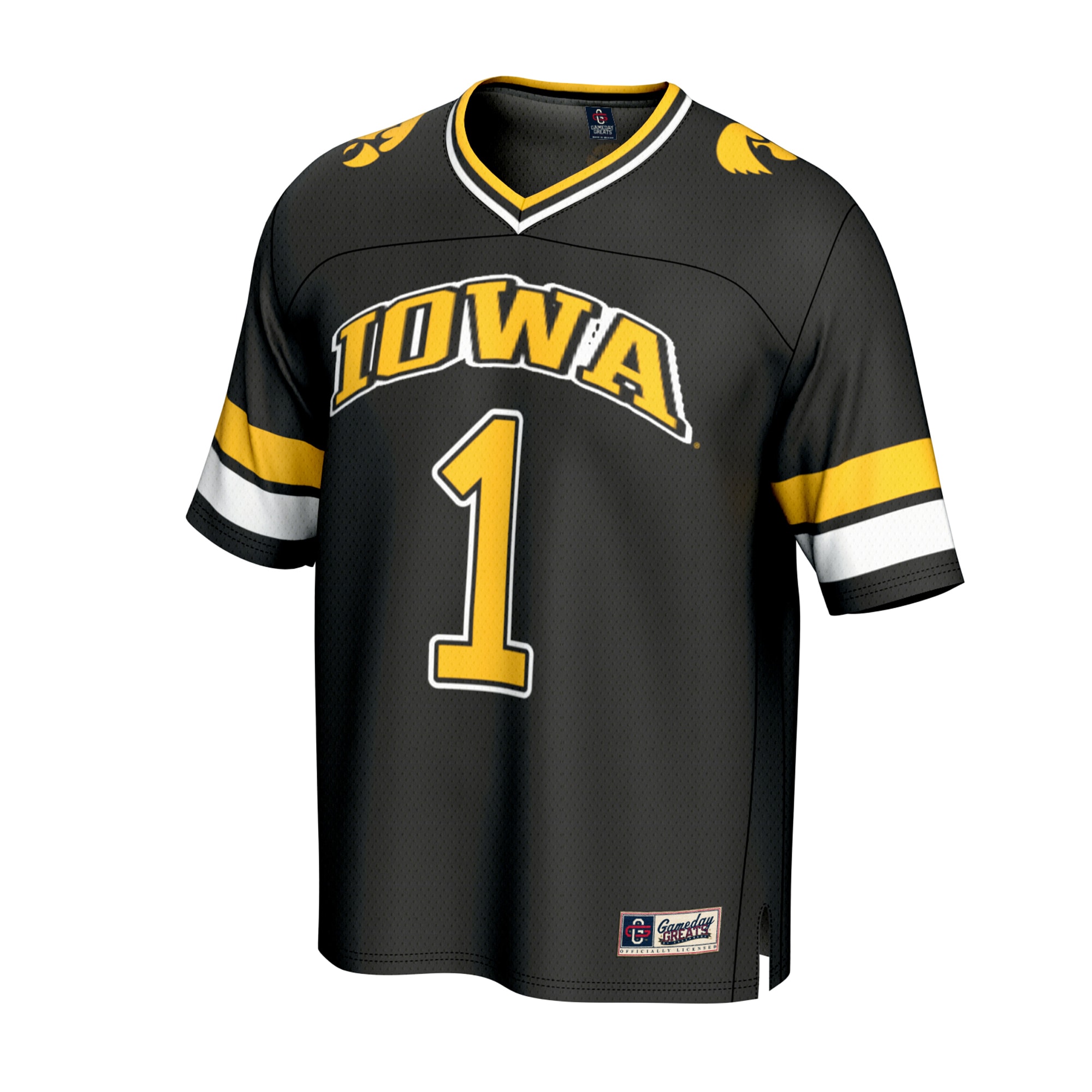 Iowa Hawkeyes GameDay Greats Unisex Lightweight Collegiate Football Fashion 2026 Season Football Jersey - Black