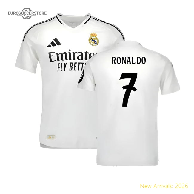 High-Quality 2024-2025 Real Madrid Authentic Home Shirt (Ronaldo 7)