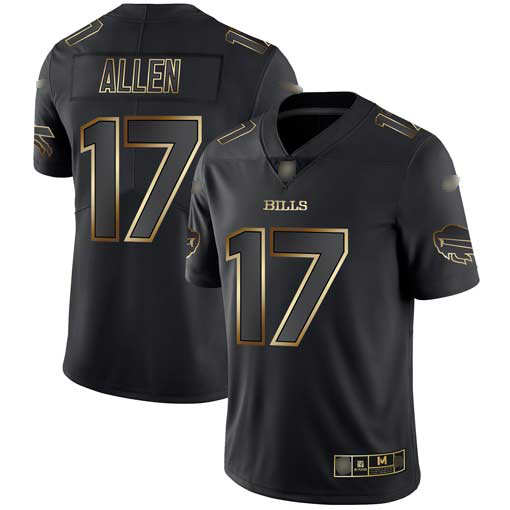 Authentic NFL BUF Bills #17 Josh Allen Black Limited Jersey - Fan A...