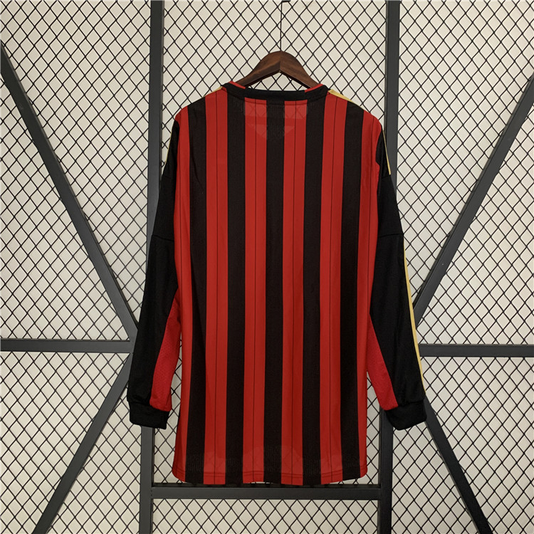 AC Milan 1314 Retro Home Long Sleeve Shirt - Official Replica 8913