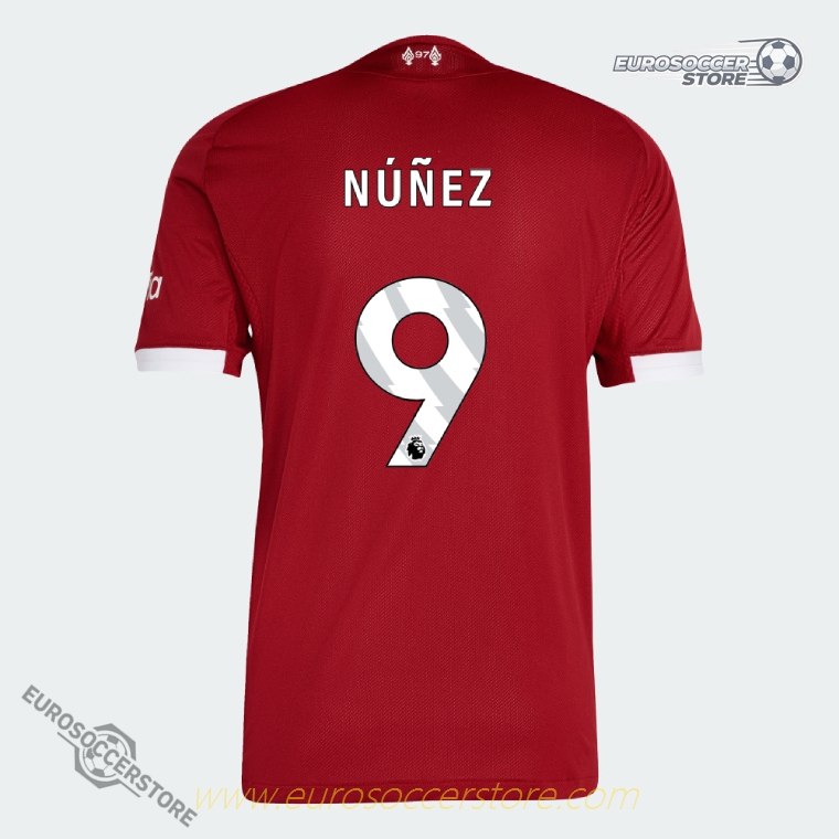 Liverpool's 25-26 Home Player Version Jersey - featuring NúÑEZ 9