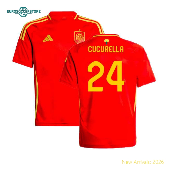 2024-2025 Spain Home Shirt (Kids) (Cucurella 24)