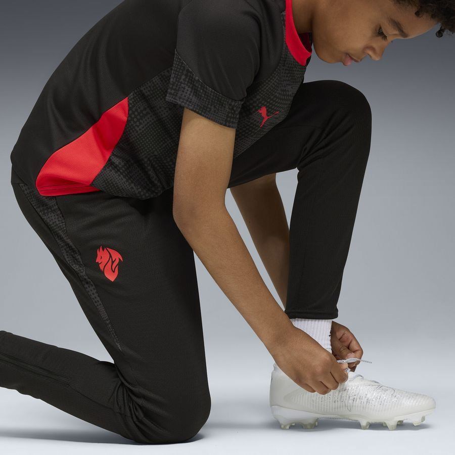 Milan Training Trousers - PUMA Black/For All Time Red Kids