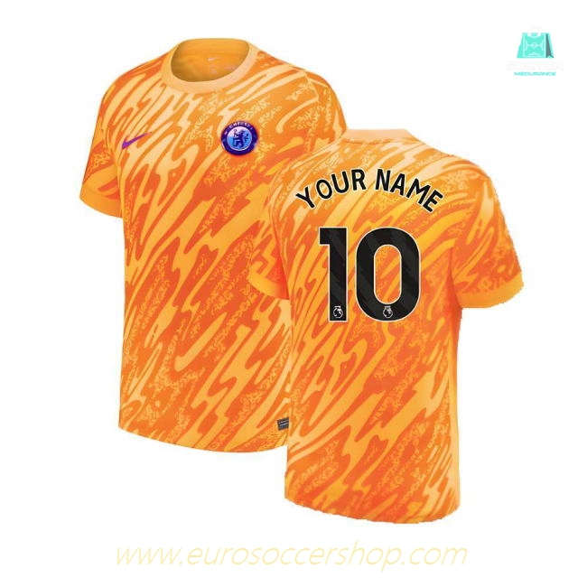 2024-2025 Chelsea Home Goalkeeper Shirt (Orange) - Kids (Your Name)