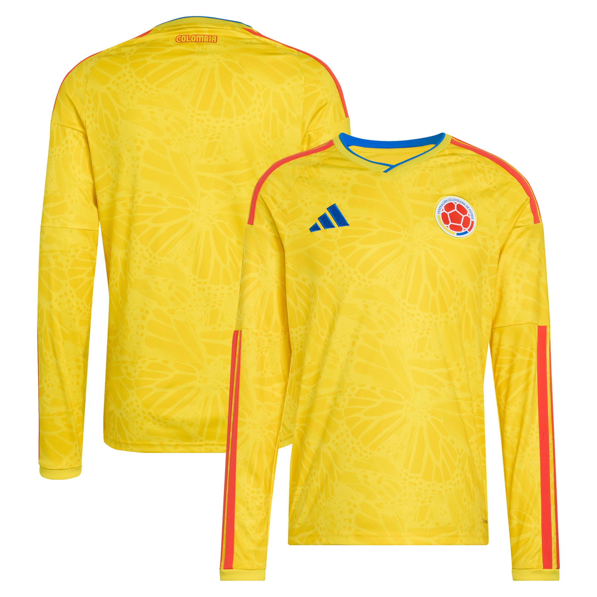 [SJH] Women's Colombia National Team 2026 Home Replica Long Sleeve Jersey - Yellow