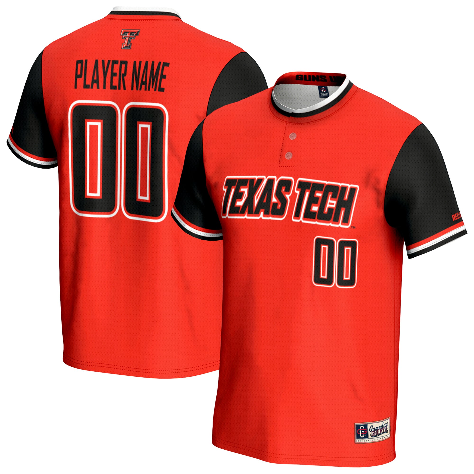 Texas Tech Red Raiders GameDay Greats Youth NIL Pick-A-Player Lightweight Softball Jersey - Red