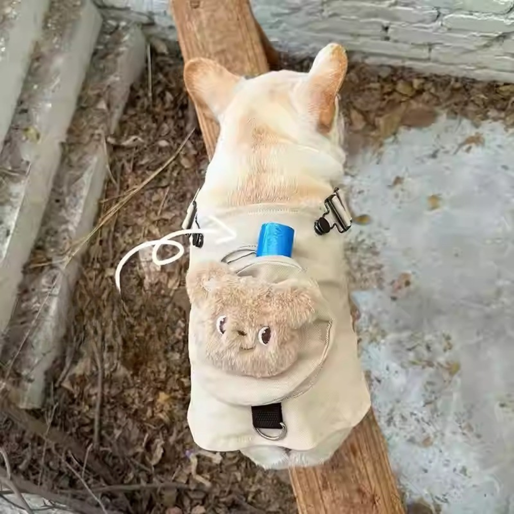 Shoulder Strap Canvas Harness Outfit For Frenchie Fans | Unique Design