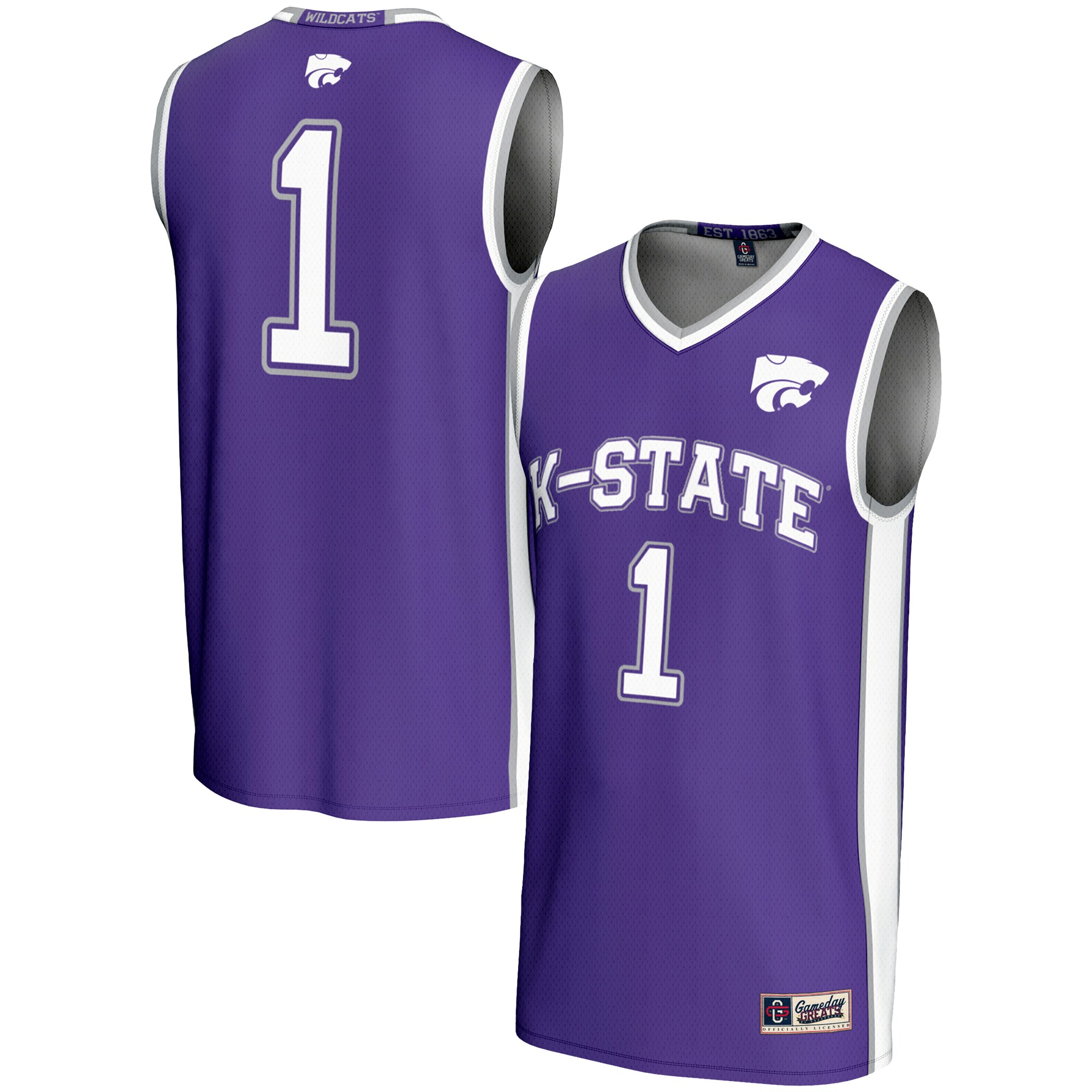 [DDG] Kansas State Wildcats GameDay Greats Youth Lightweight Basketball Jersey - Purple
