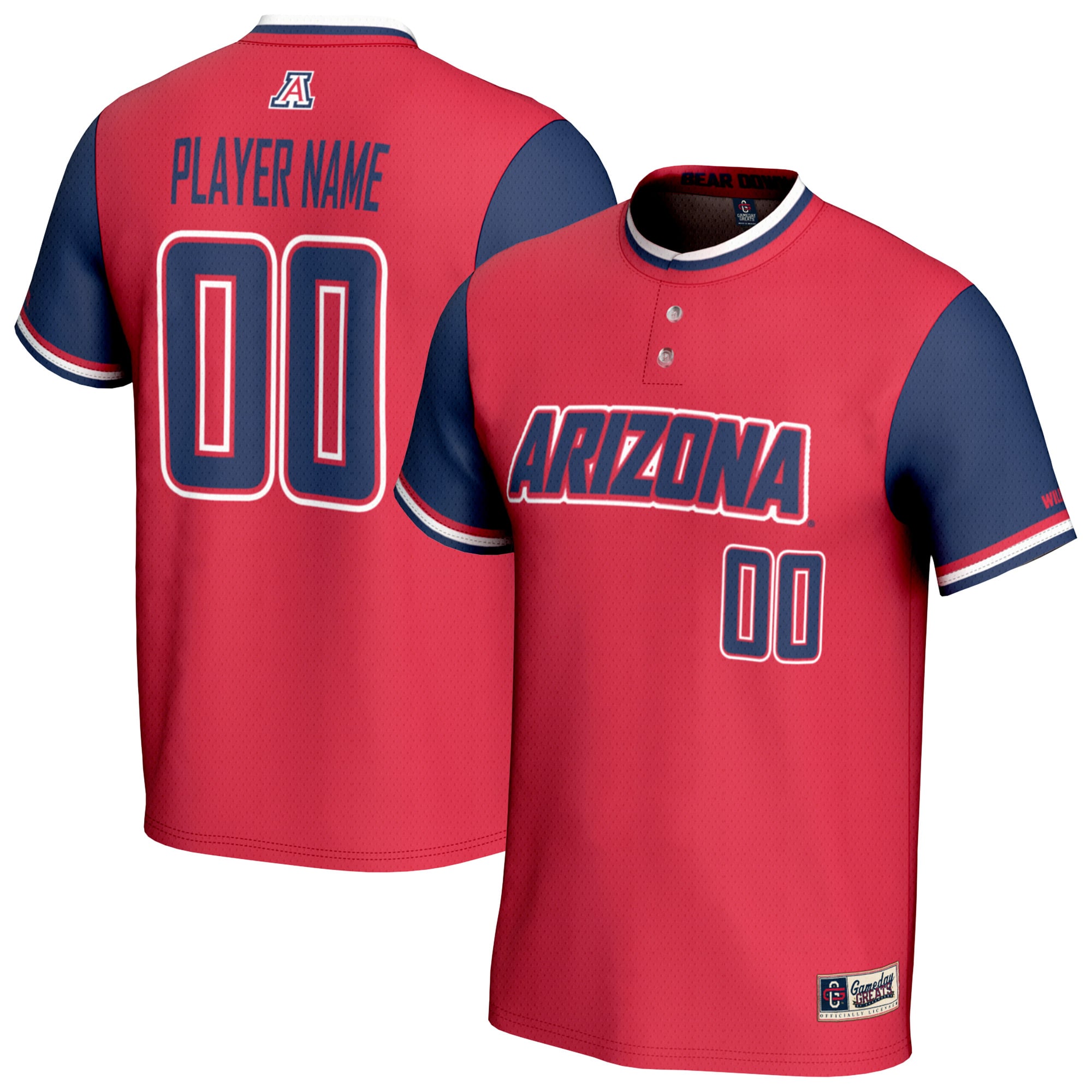 Arizona Wildcats GameDay Greats Youth NIL Pick-A-Player Lightweight Collegiate Softball Fashion Jersey - Red