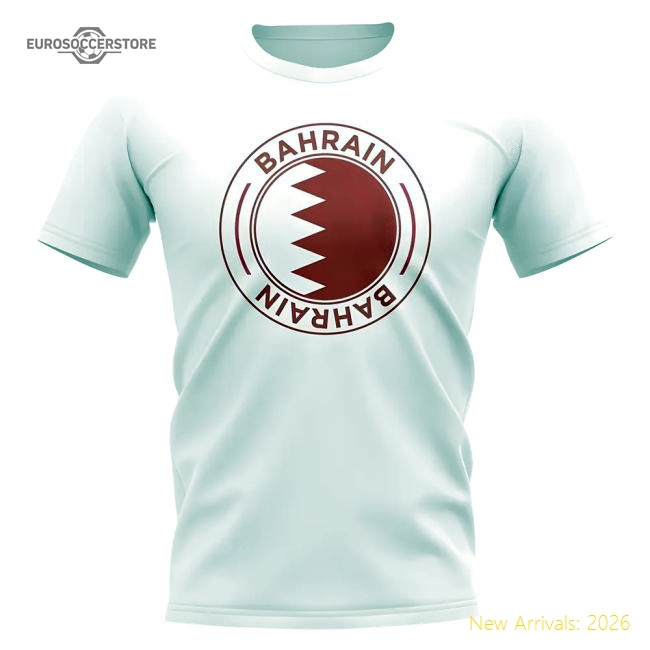 Premium Bahrain Football Badge T-shirt (white) - Unbeatable Value