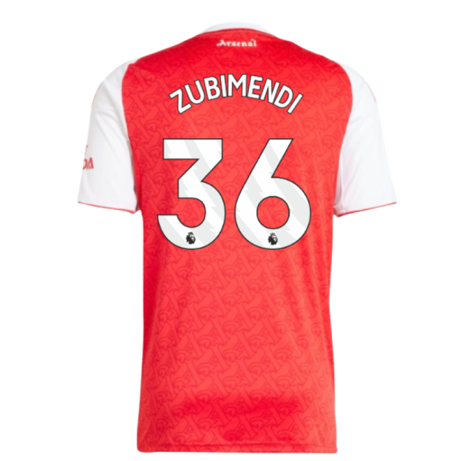 2025-20 Arsenal Official Home Soccer Jersey Zubimendi #36 Men L S M