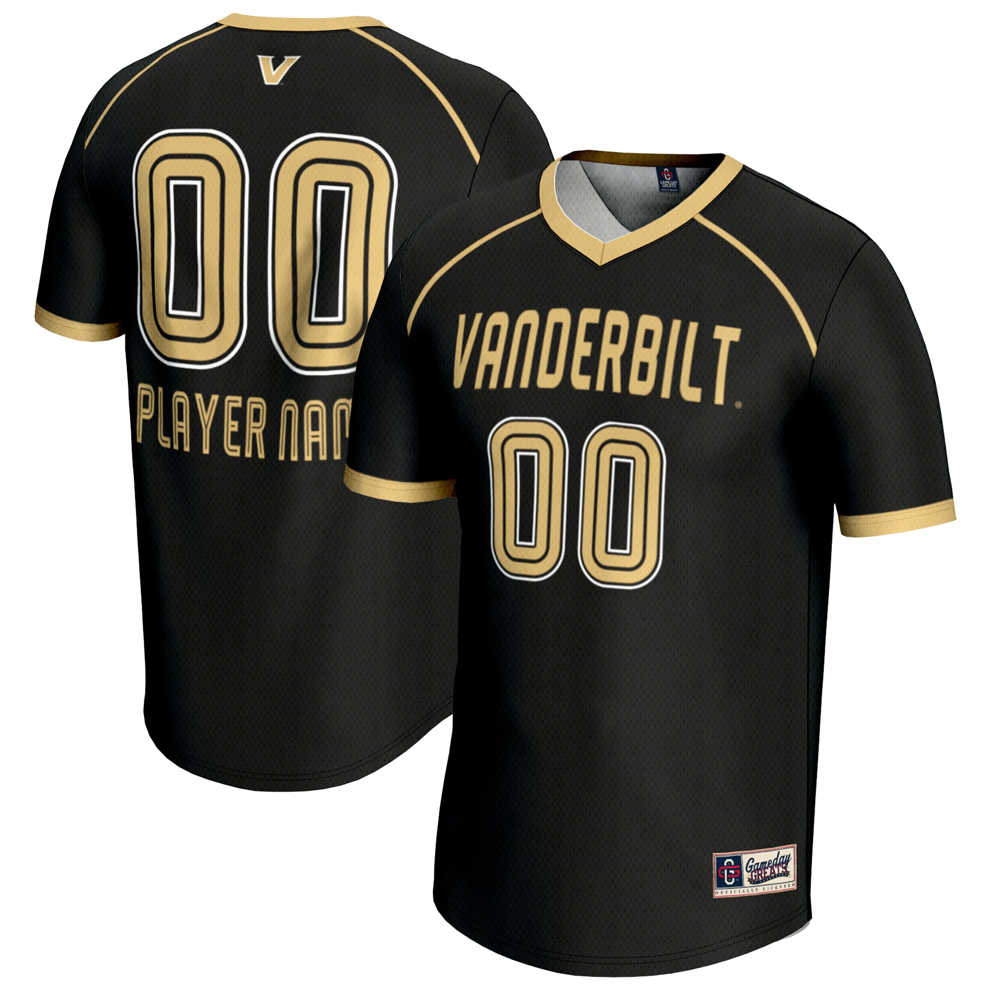 [NJP] Vanderbilt Commodores GameDay Greats Youth NIL Pick-A-Player Lightweight Women's Lacrosse Jersey - Black