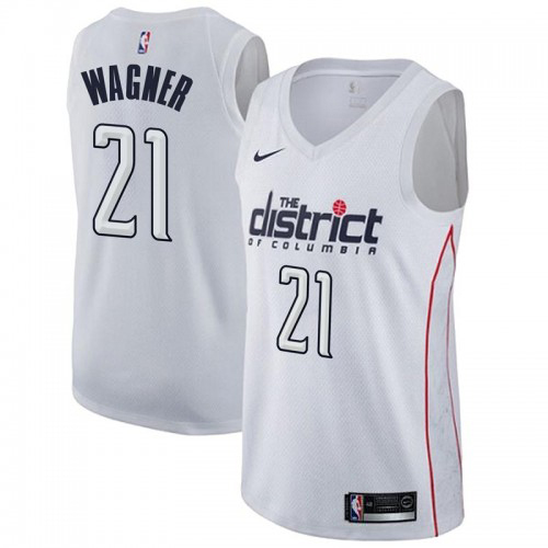 White Nike W. Wizards #21 NBA Jersey Game Day Wear NBA Fan Apparel