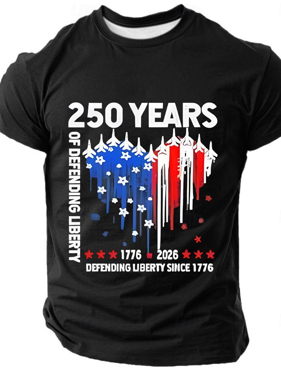 4th of July 2026 250th Men's Solid Color American US Flag T Shirt Short Sleeve T shirt 3D Print Crew Neck Shirt Vintage Retro Patriotic Daily Festival Blue Black Burgundy Summer Spring Clothing