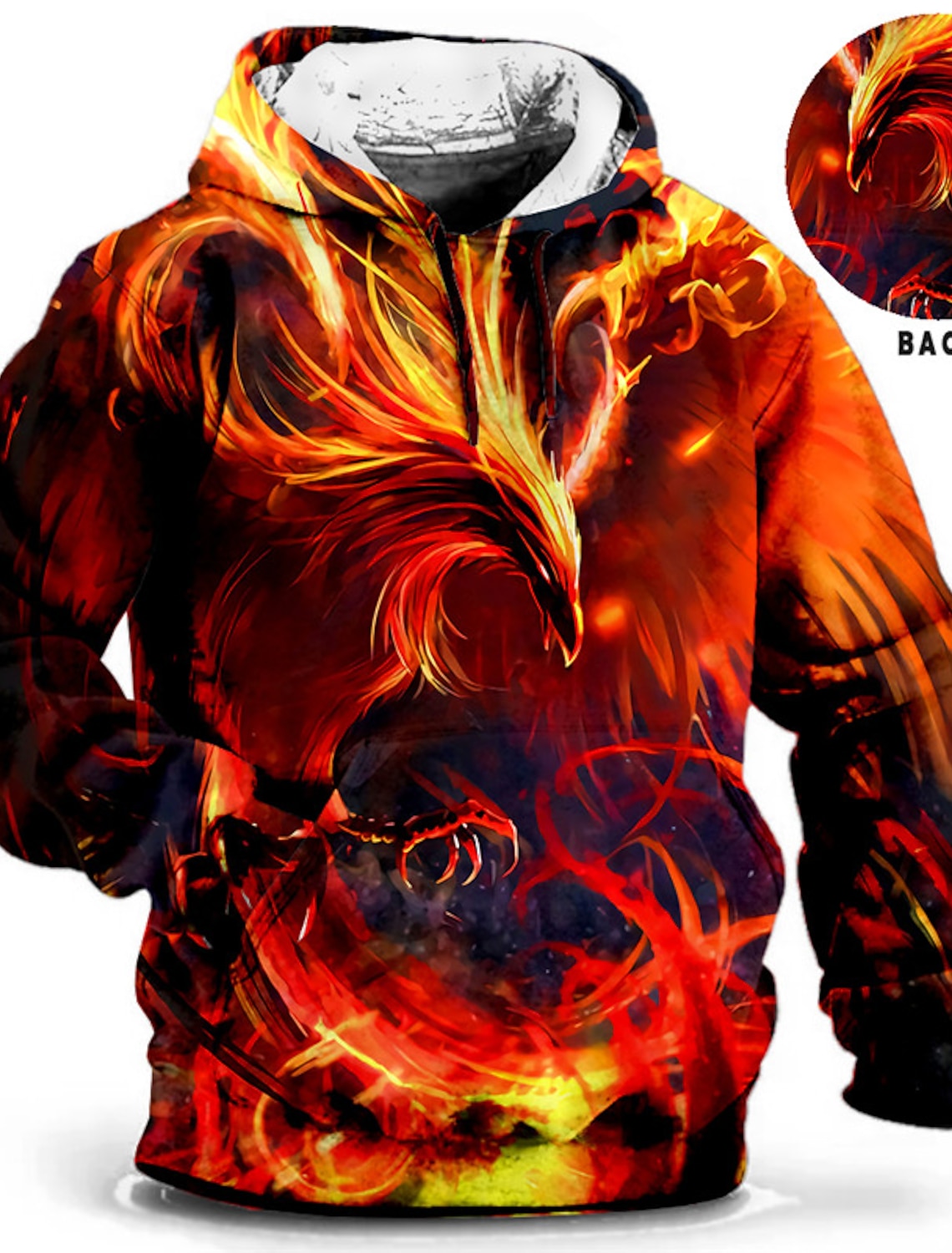 Men's Plus Size Pullover Hoodie Sweatshirt Big and Tall 3D Print