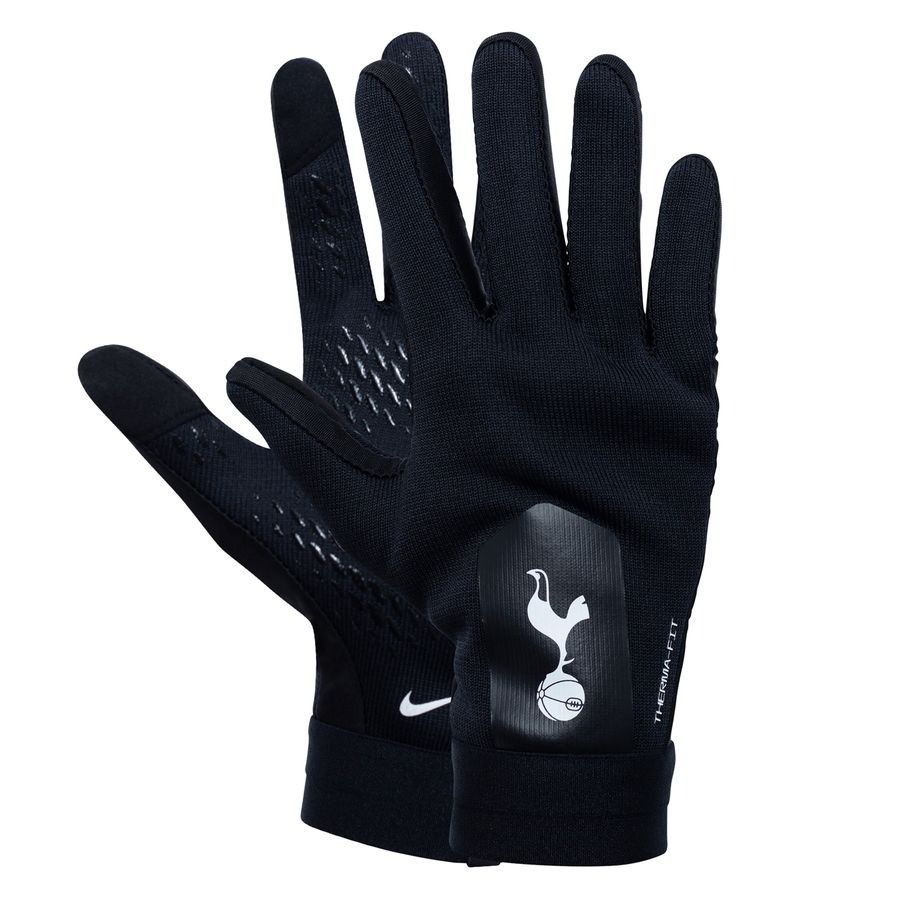 Tottenham Player Gloves Academy Therma Fit Jet Black