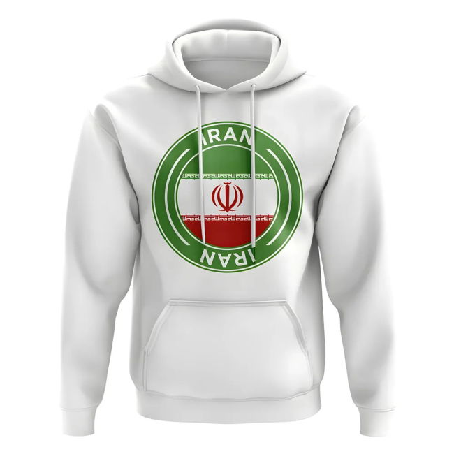 Tournament-Edition Elite Iran Football Badge Hoodie (White)