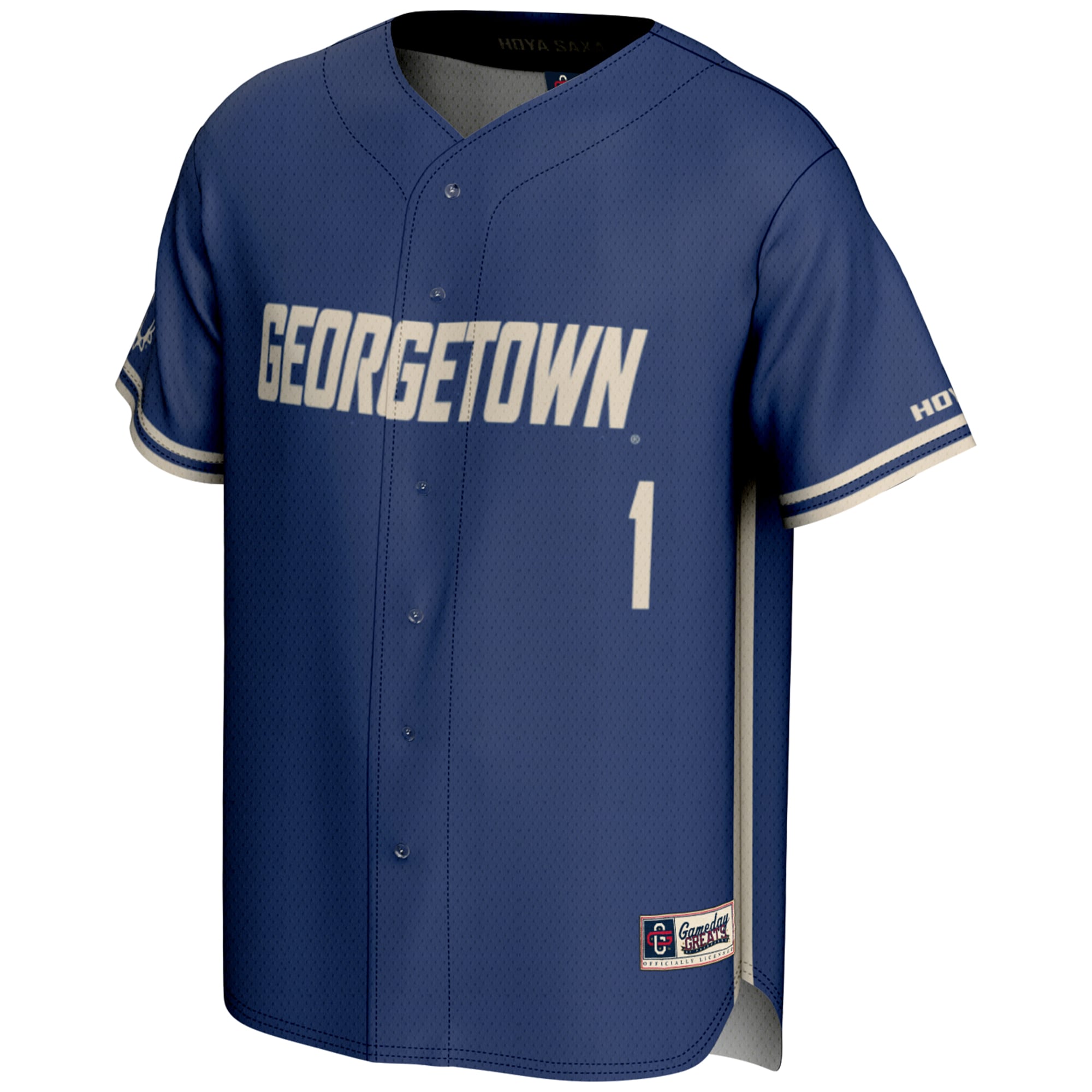 [DDG] Georgetown Hoyas GameDay Greats Youth Lightweight Baseball Fashion Jersey - Navy