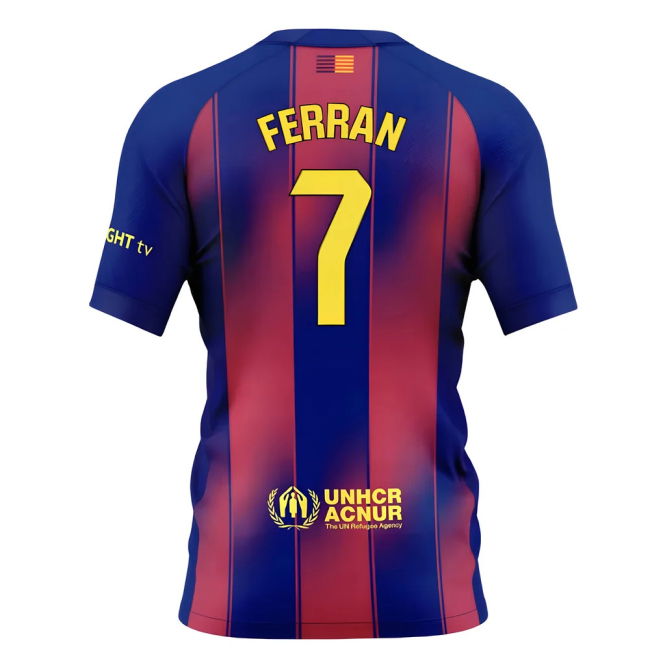 Genuine Copy Barcelona Home Supporter Kit for Kids (Ferran 7)