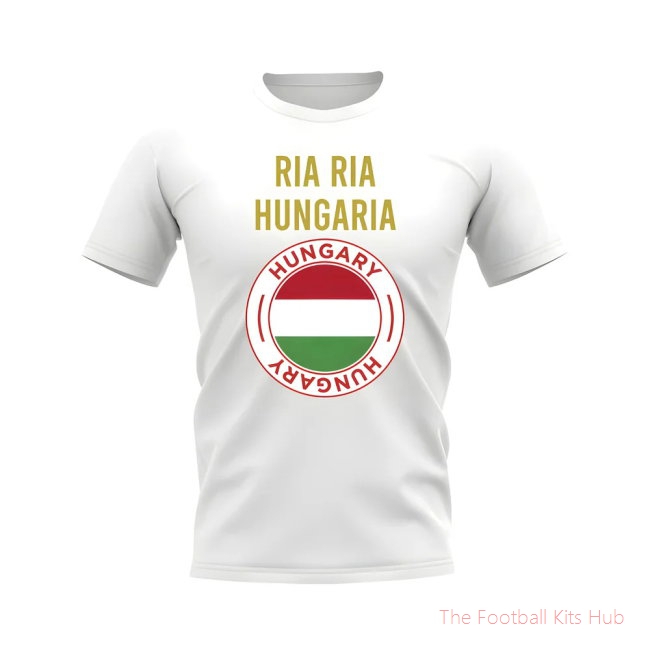 Ria Ria Hungaria Hungary Fans Phrase T-shirt (White)
