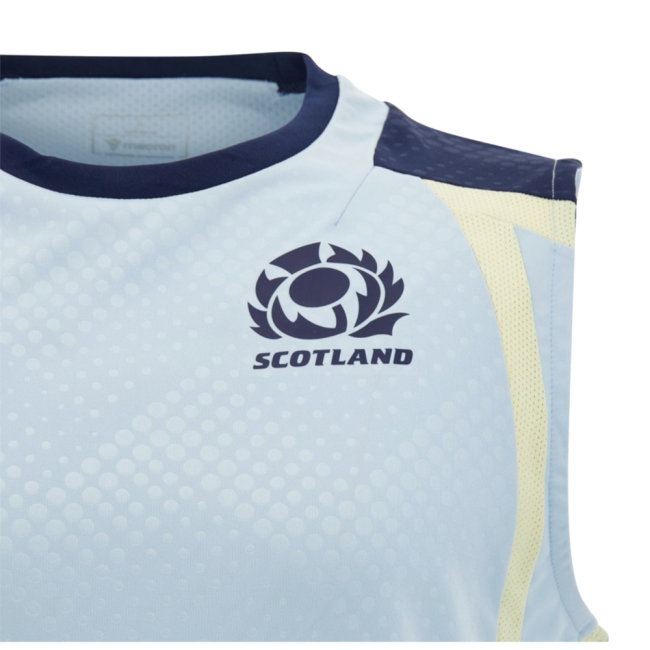 [LK] 2026 2027 Scotland Rugby Sleeveless Poly Shirt Name) Apparel (Blue) (Your