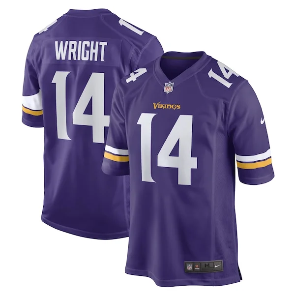 None Ryan Wright Game Jersey - Purple | NFL Player Jersey | NFL Footba